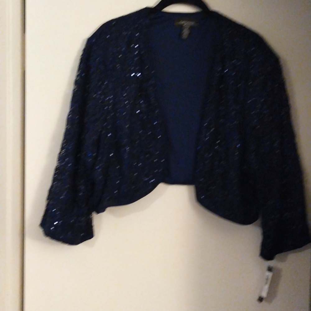 R&M Richards Navy sequins Bolero jackets